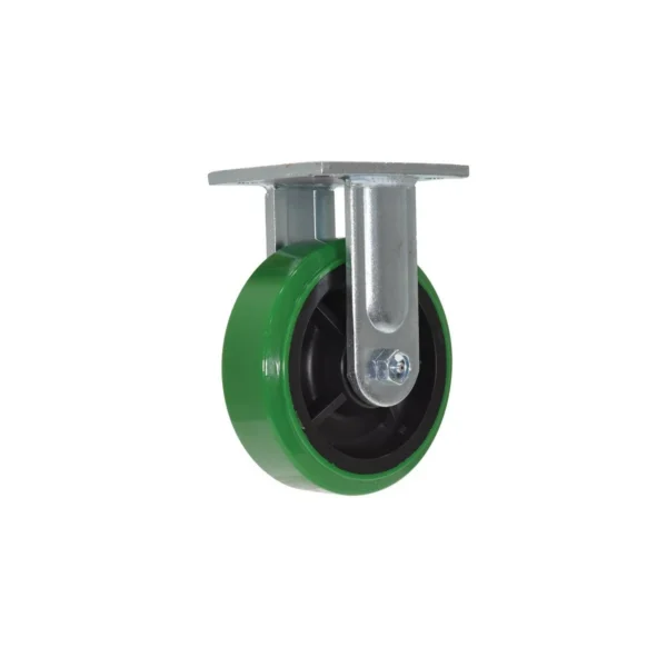 Polyurethane Rigid Caster With Hub 6 In. Diameter x 2 In. Width 900 Lb. Capacity Green/Black