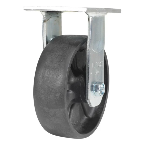 Light Duty Glass Filled Nylon Rigid Caster 6 In. Diameter x 2 In. Width 1200 Lb. Capacity Black