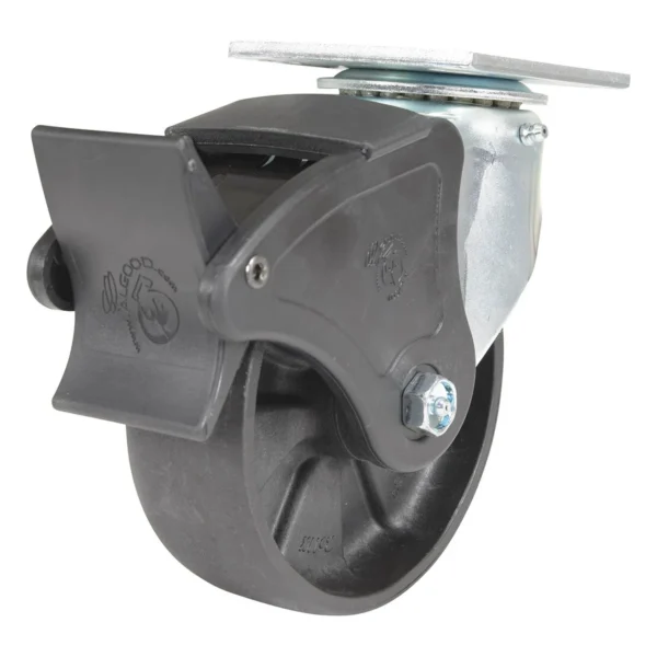 Light Duty Glass Filled Nylon Swivel With Total Brake Caster 6 In. Diameter x 2 In. Width 1200 Lb. Capacity Black