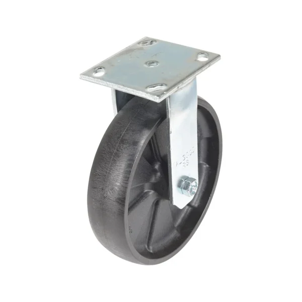 Light Duty Glass Filled Nylon Rigid Caster 8 In. Diameter x 2 In. Width 1200 Lb. Capacity Black