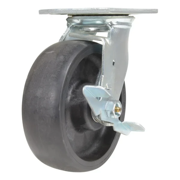 RollX Glass Filled Nylon Swivel With Brake Caster 6 In. Diameter x 2 In. Width 1250 Lb. Capacity Black
