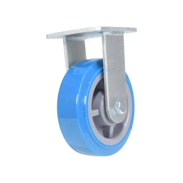 Polyurethane Rigid Caster 6 In. Diameter x 2 In. Width 903 Lb. Capacity Light Blue/Gray