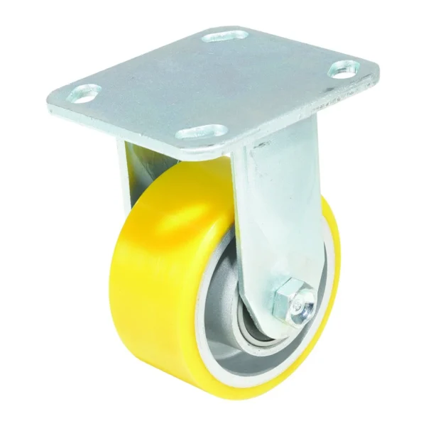 Polyurethane Rigid Caster 4 In. Diameter x 2 In. Width 440 Lb. Capacity Yellow/Gray