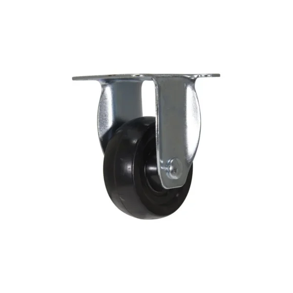 Rubber Rigid Caster 3 In. Diameter x 1 In. Width 198 Lb. Capacity Black