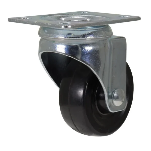 Rubber Swivel Caster 3 In. Diameter x 1 In. Width 198 Lb. Capacity Black