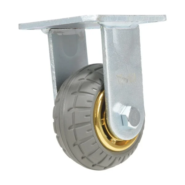 Flat-Free Rigid Caster 4 In. Diameter x 2 In. Width 440 Lb. Capacity Dark Gray