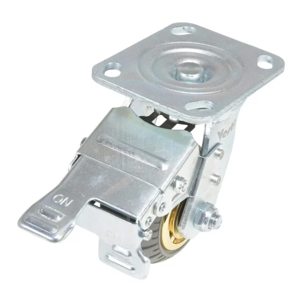Flat-Free Swivel With Total Brake Caster 4 In. Diameter x 2 In. Width 440 Lb. Capacity Dark Gray