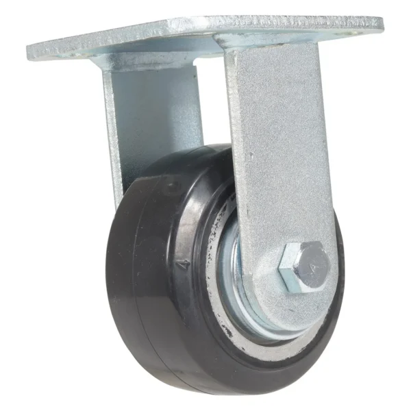 Rubber Rigid Caster 4 In. Diameter x 2 In. Width 551 Lb. Capacity Black/Gray
