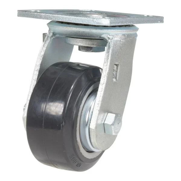 Rubber Swivel Caster 4 In. Diameter x 2 In. Width 551 Lb. Capacity Black/Gray