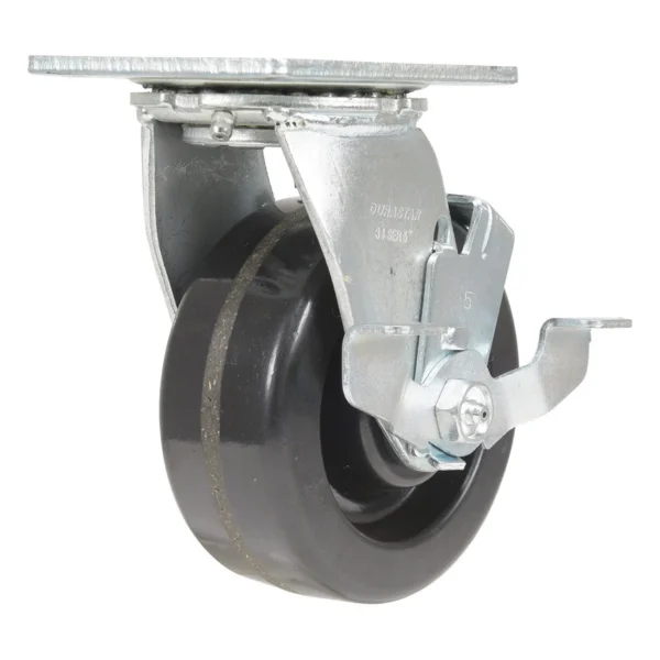 Phenolic Swivel With Brake Caster 5 In. Diameter x 2 In. Width 1000 Lb. Capacity Black