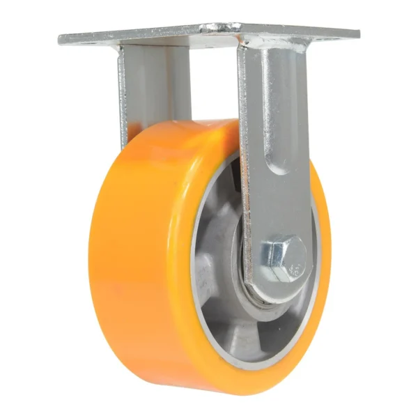 Polyurethane Rigid Caster 5 In. Diameter x 2 In. Width 990 Lb. Capacity Orange/Gray