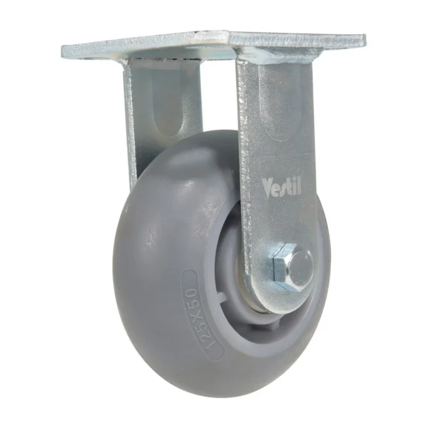 Thermoplastic Rubber Rigid Caster 5 In. Diameter x 2 In. Width 551 Lb. Capacity Light Gray
