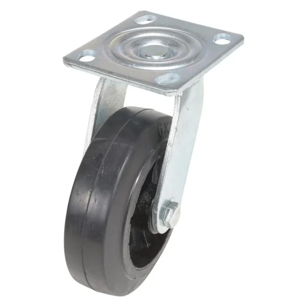 Rubber Swivel Caster 6 In. Diameter 2 In. Width 507 Lb. Capacity Black