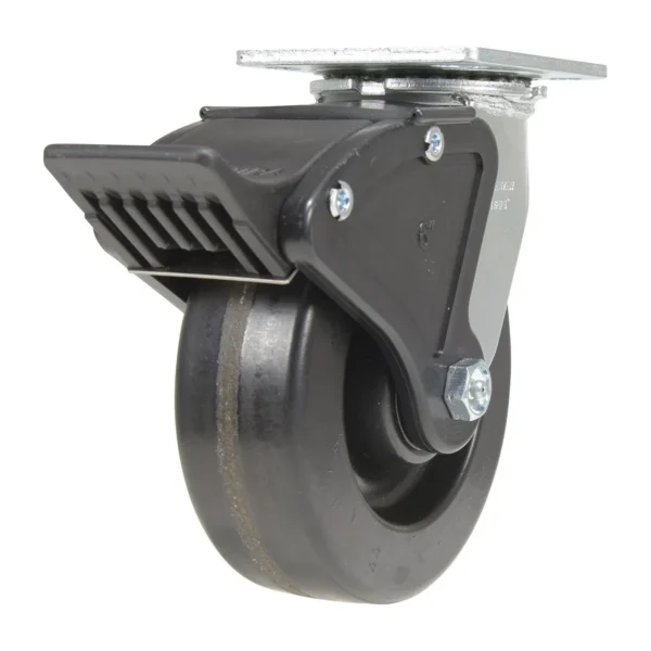 Phenolic Swivel With Total Brake Caster 6 In. Diameter x 2 In. Width 1200 Lb. Capacity Black