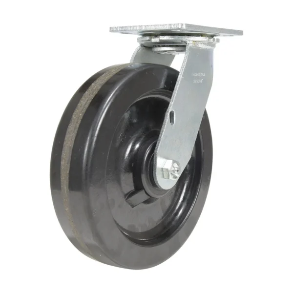 Phenolic Swivel Caster 8 In. Diameter x 2 In. Width 1250 Lb. Capacity Black