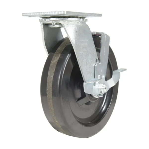 Phenolic Swivel With Brake Caster 8 In. Diameter x 2 In. Width 1250 Lb. Capacity Black