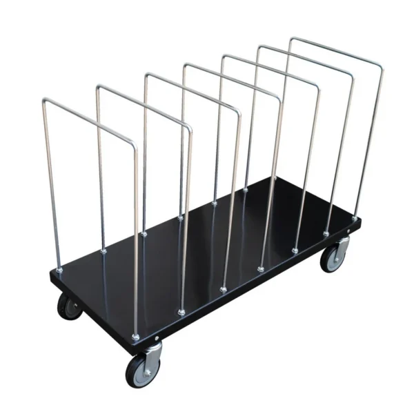 Steel Portable Carton Cart with Dividers 44 In. x 18 In. x 30 In. 400 Lb. Capacity Black