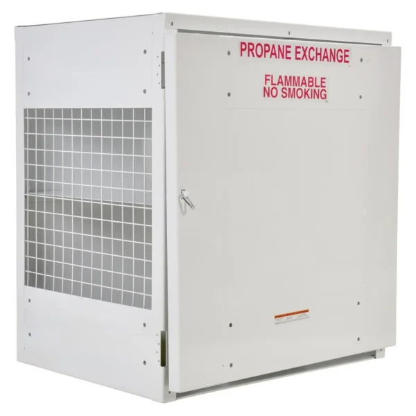 Steel Propane Exchange Cylinder Storage Cabinets with Solid Door 12 Cylinder Capacity White