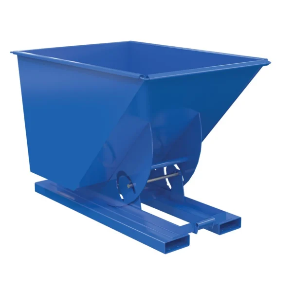 Steel Light Duty No Bump & Dump Hopper 1 Cubic Yard 2000 Lb. Capacity Blue