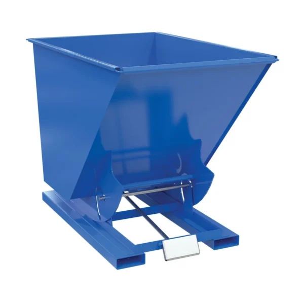 Steel Light Duty Self Dumping Hopper 1-1/2 Cubic Yard 2000 Lb. Capacity Blue