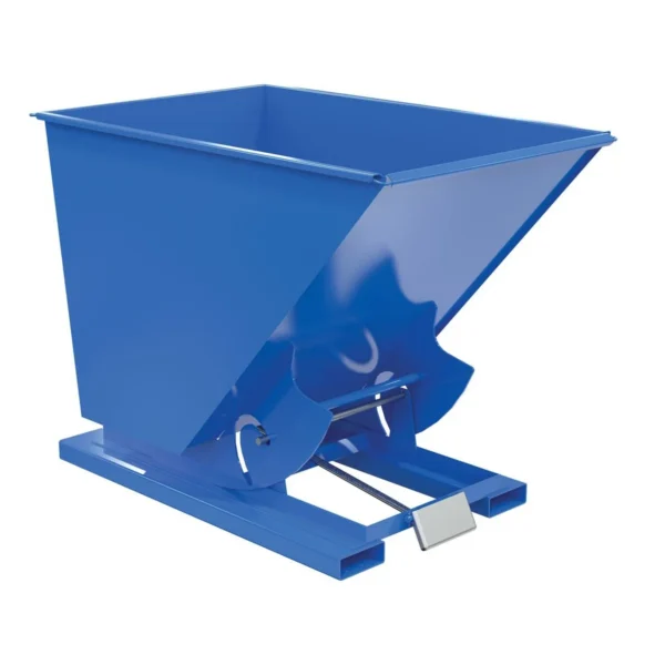 Steel Medium Duty Self Dumping Hopper 1-1/2 Cubic Yard 4000 Lb. Capacity Blue