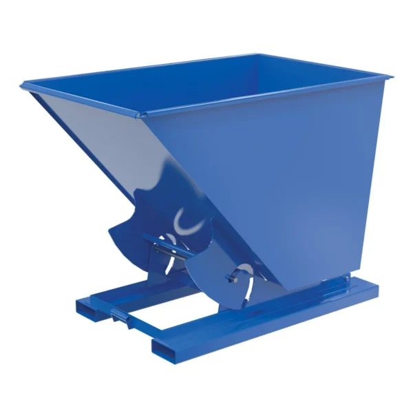 Steel Medium Duty No Bump & Dump Hopper 1-1/2 Cubic Yard 4000 Lb. Capacity Blue