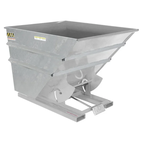 Steel Heavy Duty Self Dumping Hopper 2 Cubic Yard 6000 Lb. Capacity Galvanized