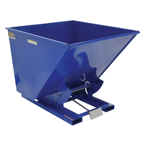 Steel Light Duty Self Dumping Hopper 2 Cubic Yard 2000 Lb. Capacity Blue