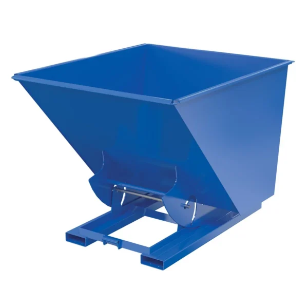 Steel Light Duty No Bump & Dump Hopper 2 Cubic Yard 2000 Lb. Capacity Blue