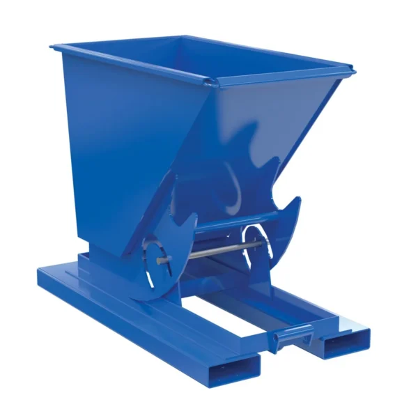 Steel Light Duty No Bump & Dump Hopper 1/4 Cubic Yard 2000 Lb. Capacity Blue