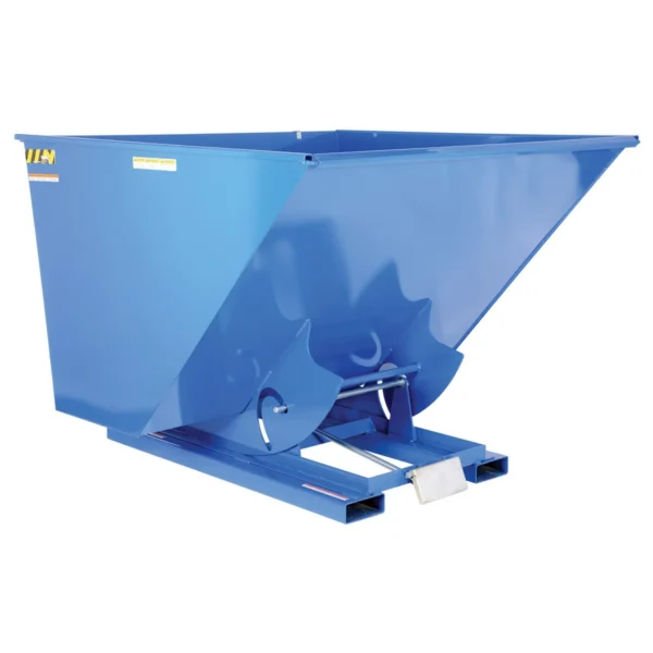 Steel Light Duty Self Dumping Hopper 2-1/2 Cubic Yard 2000 Lb. Capacity Blue