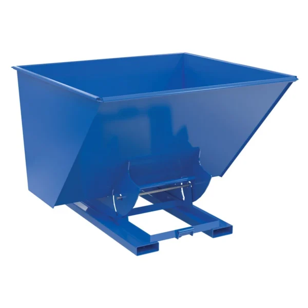 Steel Light Duty No Bump & Dump Hopper 2-1/2 Cubic Yard 2000 Lb. Capacity Blue