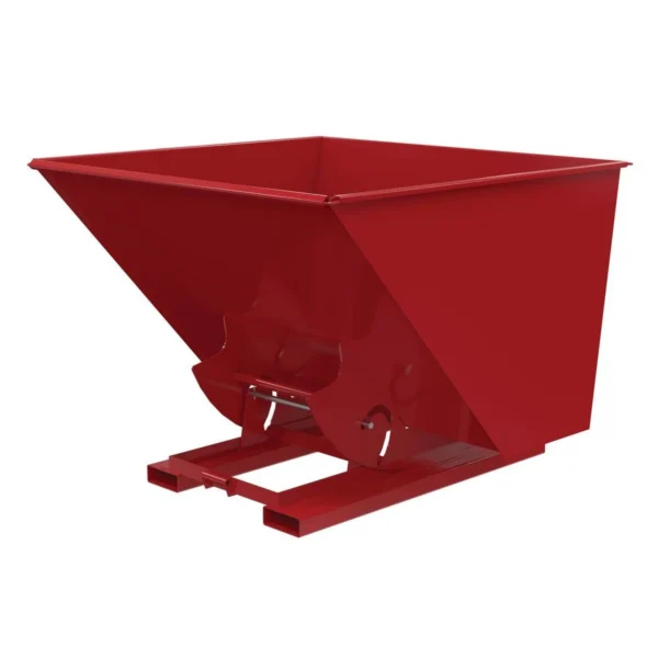 Steel Light Duty No Bump & Dump Hopper 2-1/2 Cubic Yard 2000 Lb. Capacity Soda Red