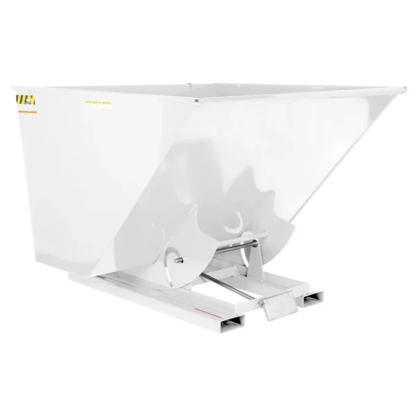 Steel Light Duty Self Dumping Hopper 2-1/2 Cubic Yard 2000 Lb. Capacity White