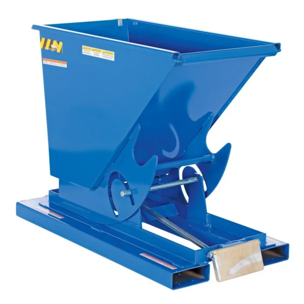 Steel Light Duty Self Dumping Hopper 1/3 Cubic Yard 2000 Lb. Capacity Blue