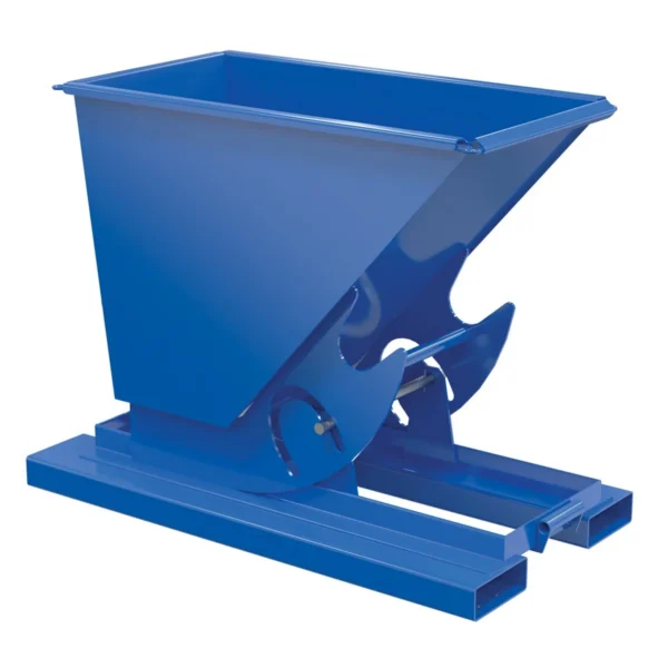 Steel Medium Duty No Bump & Dump Hopper 1/3 Cubic Yard 4000 Lb. Capacity Blue