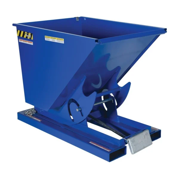 Steel Light Duty Self Dumping Hopper 1/2 Cubic Yard 2000 Lb. Capacity Blue