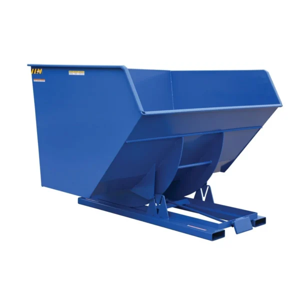 Steel Heavy Duty Self Dumping Hopper 5 Cubic Yard 6000 Lb. Capacity Blue