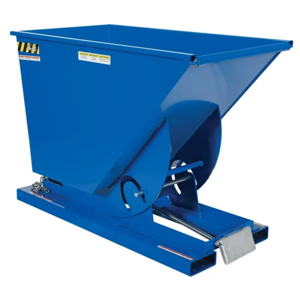 Steel Heavy Duty Self Dumping Hopper 3/4 Cubic Yard 6000 Lb. Capacity Blue