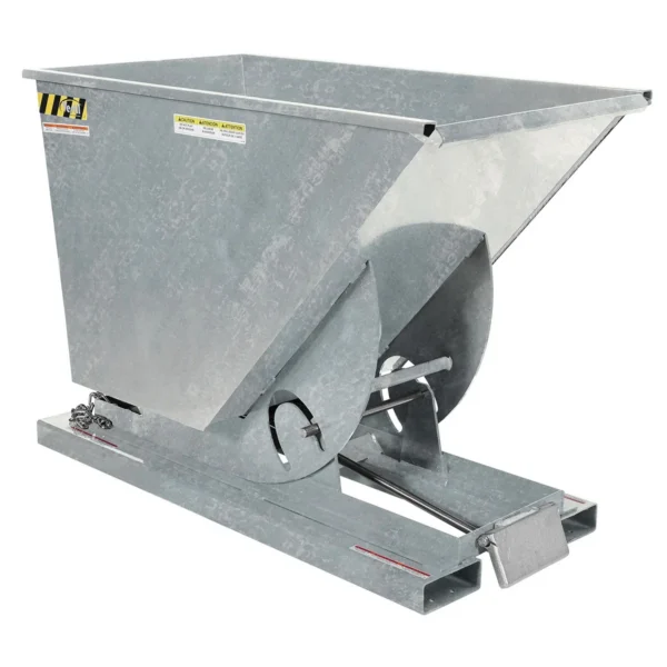 Steel Heavy Duty Self Dumping Hopper 3/4 Cubic Yard 6000 Lb. Capacity Galvanized