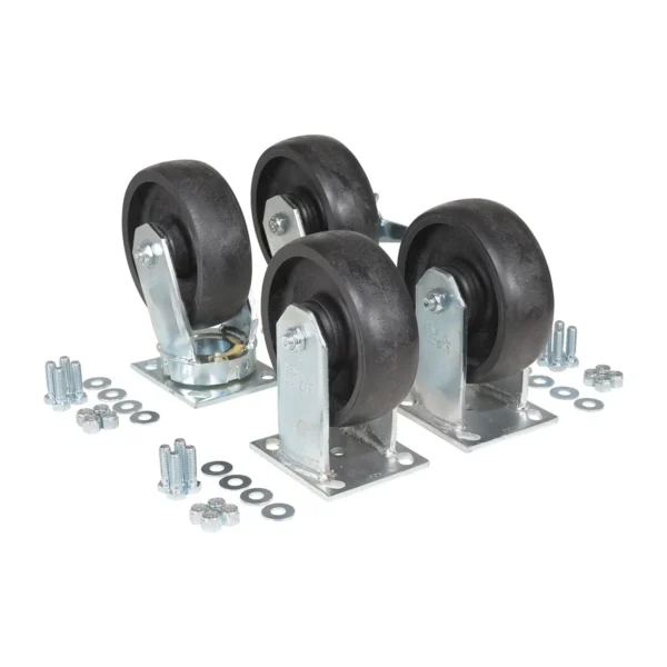 Glass-Filled Nylon Caster Kit 6 in x 2 in 8000 lb Capacity Black