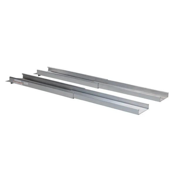 Extruded Aluminum Wheelchair Ramp Light Telescopic 72 In. Usable Length 550 Lb. Capacity Silver
