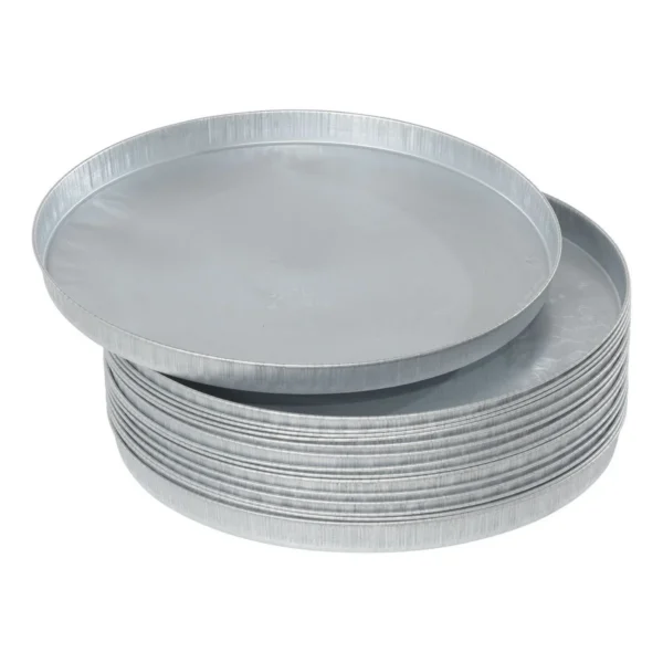 Galvanized Steel Closed Head Drum Cover 23-13/16 In. Inside Diameter 15 Pack Gray