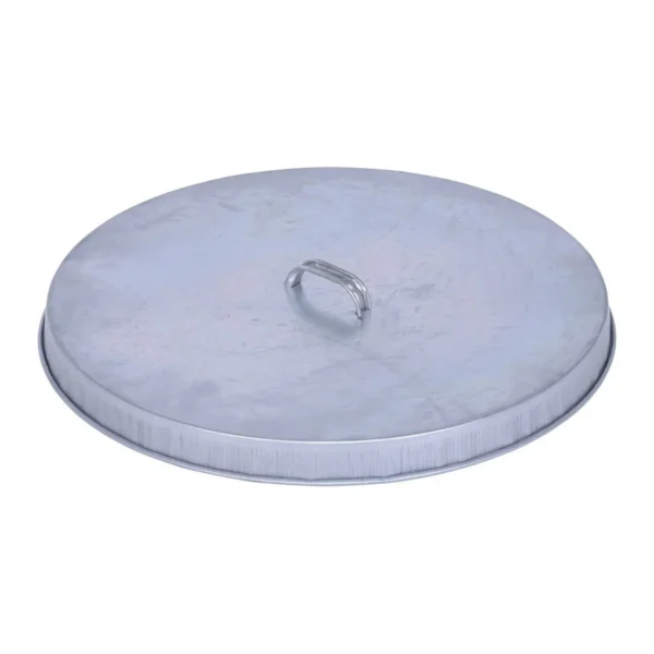 Galvanized Open Head Drum Cover with Handle 24-1/2 In. Inside Diameter Silver