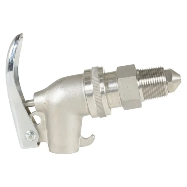 Stainless Steel Manual Drum Faucet with Spring Loaded Handle 3/4 In. Bung