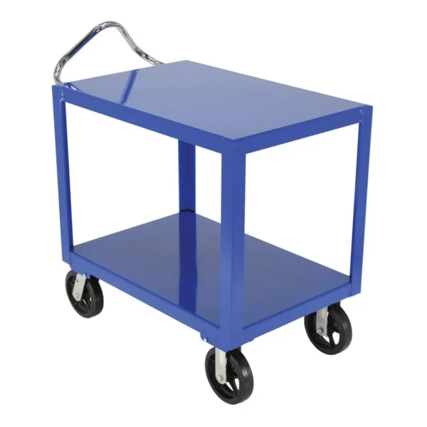 Steel Ergo Handle Cart 24 In. x 36 In. Platform 2400 Lb. Capacity Blue