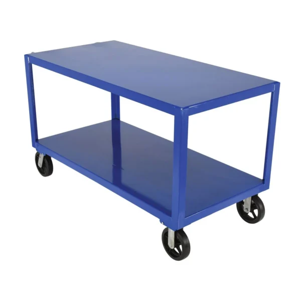 Steel Ergo Handle Cart 30 In. x 60 In. Platform 2400 Lb. Capacity Blue