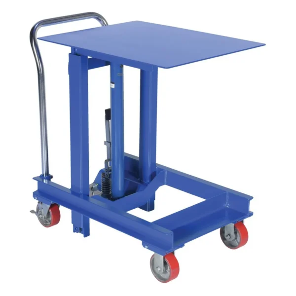 Steel Ergonomic Manual Die Table 24 In. x 30 In. Platform 2000 Lb. Capacity Blue