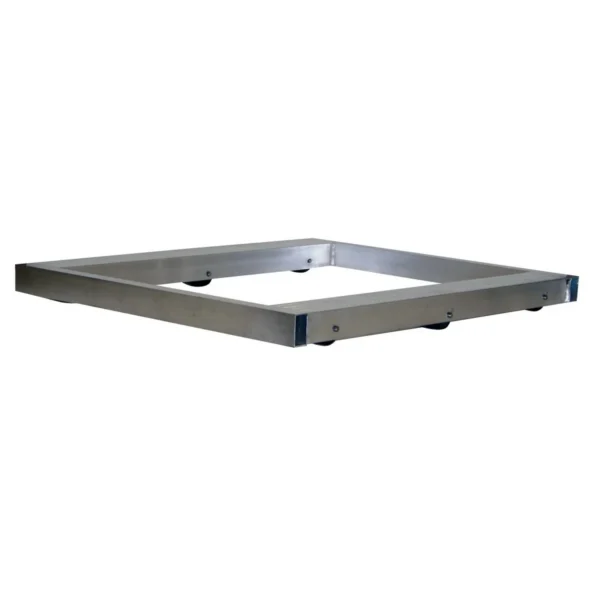 Aluminum Pallet Dolly with Tilt 42 In. x 42 In. 4000 Lb. Capacity Silver