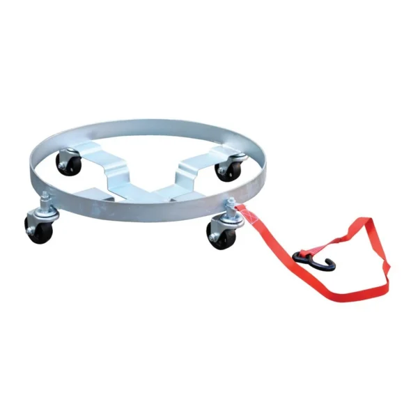 Cast Iron Multi Purpose Quad Drum Dolly 30-3/4 In. x 30-3/4 In. x 6-1/16 In. 1200 Lb. Capacity Silver